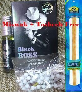 Free Miswak + Attar + Tasbeeh Black Boss 6ml Approx Labbaik non alcoholic Perfume | Blackboss