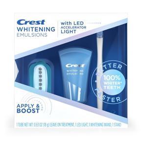 Crest Whitening Emulsions with LED Accelerator Light, Leave-on Teeth Whitening Treatment