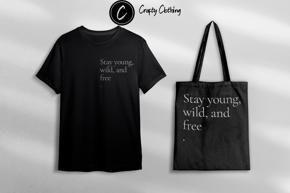 Custom Printed T-Shirt and Shopping Bag
