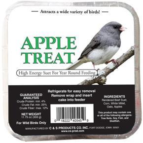C&S Apple Suet Treat, 11.75 oz, Wild Bird Food