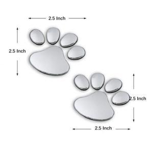 [2 Pack] 3D PVC Dog Paws Car Sticker (4 stickers total) Emblem Decal US Seller EHD