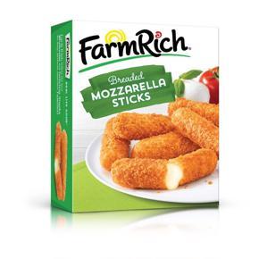 Farm Rich Breaded Mozzarella Cheese Sticks, High Protein Snack, Frozen, 24 oz