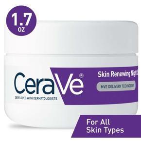 CeraVe Skin Renewing Night Cream for Softer Skin, Normal to Dry Skin, 1.7 oz
