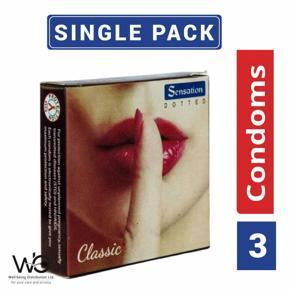 Sensation - Dotted Classic Condom - Single Pack- 3x1=3pcs