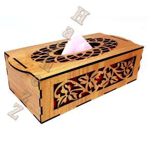 Wooden Tissue Box Cover in Plantation Grown Teak Wood Veneer Rectangular