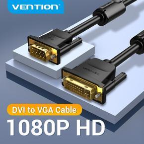 Vention DVI to VGA Cable 1080P 60Hz DVI-I 24+5 DVI I Male to VGA Male Adapter Converter for Laptop Monitor Cable DVI VGA Cable