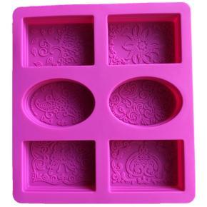 Silicone Soap Mold for Soap Making  6 Forms Oval Rectangle Soap Mould Handmade Craft Flowers Bathroom Kitchen Soap Mold