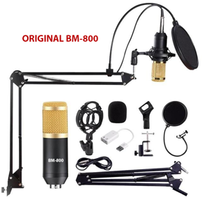 Bm 800 কনডেন্সার মাইক্রোফোন, bm800, 800fx, xlr থেকে 3.5mm অডিও কেবল, pop ফিল্টার, অ্যান্টি উইন্ড ফোম, শক মাউন্ট, নমনীয় স্ট্যান্ড, ক্লিপ