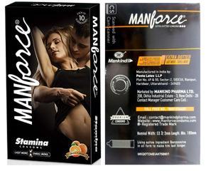 Manforce-Stamina-Orange-Flavoured-Premium-Super- Condoms - 10pcs