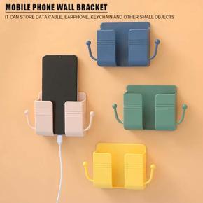 1pcs Wall-Mounted Phone Storage Rack Box Multi-Function Remote Control Mobile Phone Racks Wall Storage Holder Sundries Organizer