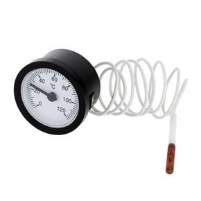 GMTOP Dial Thermometer Capillary Temperature Gauge with 1m Sensor 0-120°C for Measuring Water Liquid
