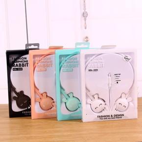 3.5mm Cute Cartoon Rabbit Wired Headphones Headset With Microphone highly recommended