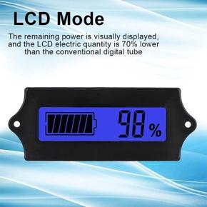 LCD Digital Display Portable Voltage Meter Capacity Indicator for Lead Acid Iron lithium