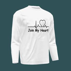 Join My Heart White long Sleeve T-Shirt