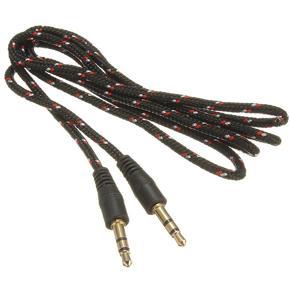 3.5mm AUX audio cable stereo cable audio jack black