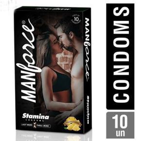 Manforce Pineapple Stamina Flavored Condoms - 10Pcs Pack