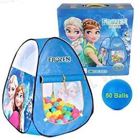 Frozen Tent House Toy With 50 Ball for Kids- Blue