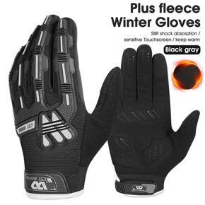 bike gloves men-1 pair x Touchscreen Gloves-Black&Gray