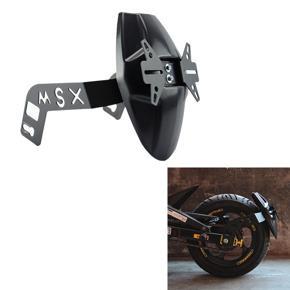 Motorcycle Rear Mudguard Wheel Tire Splash Cover Guard with License Plate Bracket for HONDA GROM MSX125 M3 (Black)