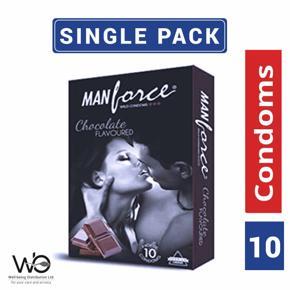 Manforce Chocolate Flavour Super Condoms Full Box - 10 Pcs