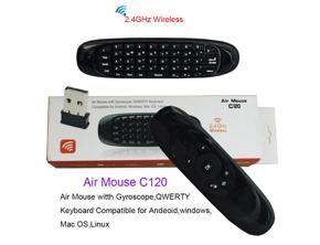 Air Mouse C120 for Android and Smart TV LED - Recargeable Airmouse & Mini Keyboard for Smart TV - LED - PC - Laptop