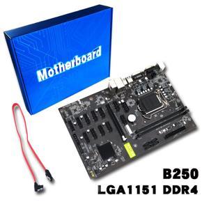 Mining Board B250 Mining Expert Motherboard Video Card Interface For Crypto - Black