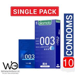 Okamoto 003 Condom - Rich Lubrication Ultra Thin Condom - 10pcs Pack