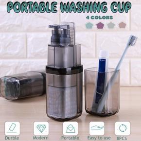 Portable Toothbrush Cup Storage Travel Wash Toothpaste Bathroom Accessories Mug Holder Wash Cup - Grey