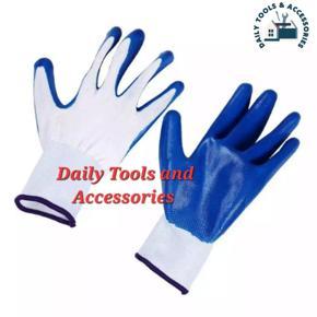 Nylon Rubber coated Hand Gloves for Industrial , Household, Bike Riding Hand Gloves