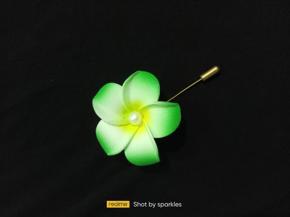 Artificial Kathgolap Flower Hijab Pin Green Color - 1 pc