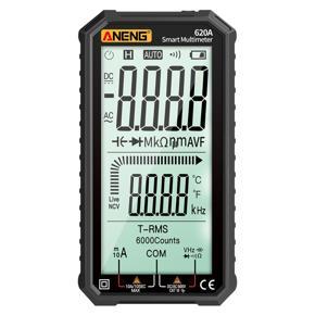 ANENG 4.7-Inch LCD Display AC/DC Digital Multimeter Ultraportable True-RMS Multimeter Auto-Ranging Multi Tester with Amp Volt Ohm Capacitance Continuity Temperature Frequency Diode Tests NCV Tester fo