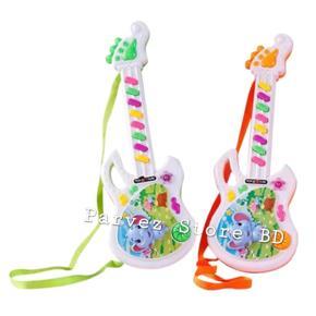 Musical Guitar Toy Small Size Multicolor For Kids-c1 Piece