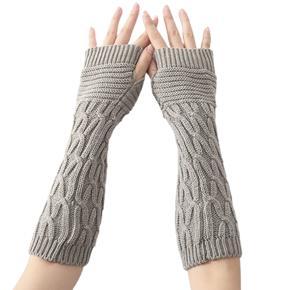 Arm Sleeves Cover Anti-shrink Twisted Texture Lady Mittens