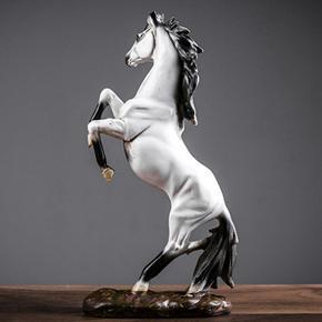 XHHDQES 2X Galloping Horse Statue for Home Decor Modern Horse Figurine Sculpture Office Decoration Crafts