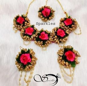 Artificial Flower Non-Bridal Jewellery Set  for Women