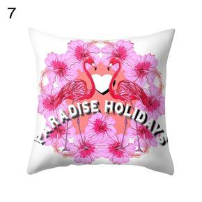 Flamingo Leaves Throw Pillow Case Cushion Cover Car Sofa Bedroom Hotel Decor