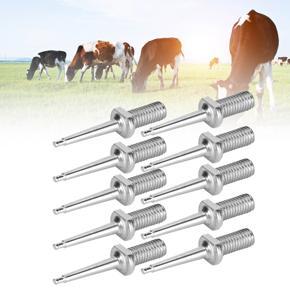 10pcs Ear Tag Pin Stainless Steel Livestock Plier Accessory for Cattle Pig Sheep