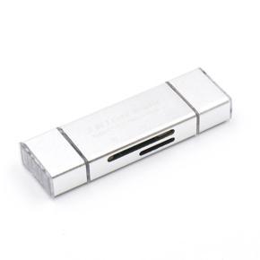Type-c aluminum alloy card reader - silver XC-DKQ016