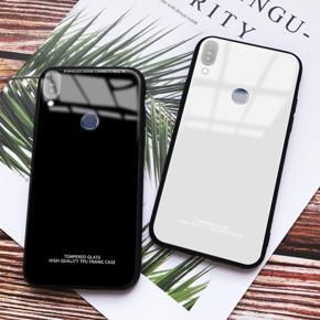 Asus Zenfone Max Pro (M2) Luxury Shockproof TPU Bumper Back Glass Back Cover Glass Case