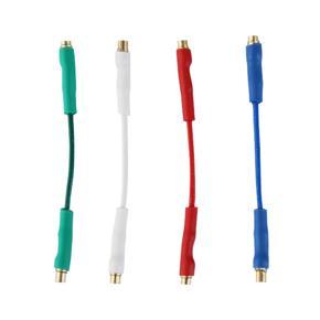 1 Set Phono Cover Four-Color Connection Cable Copper Wire Cable Connecting Cable