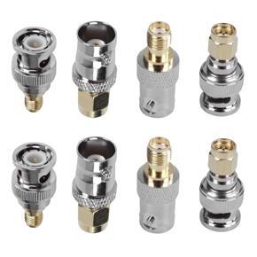 ARELENE SMA to BNC Kits RF Coaxial Adapter Male Female Coax Connector 12 Pieces