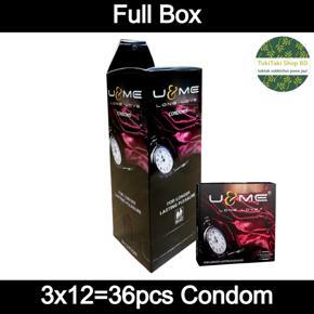 U&Me Condom - Long Love Full Box (12packs contains 36pcs Condom)