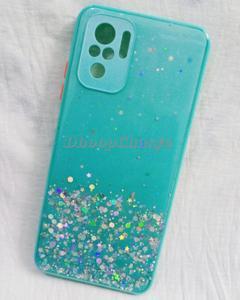 For Xiaomi Redmi Note 10 / Redmi Note 10s - Camera Protection Star Bling Glitter Back Case Cover