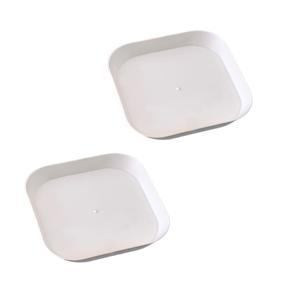 2Pcs Table Plates Flexible Multifunctional PP Colorful Smooth Square Dessert Dishes for Home