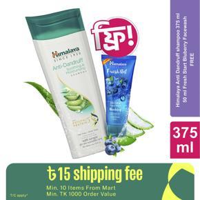 Anti Dandruff shampoo SM 375 ml Free 50 ml Fresh Start Bluberry