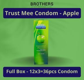 Trust Mee - True Dotted Apple Flavor Condoms for Extended Pleasure - Full Box - 12x3=36pcs