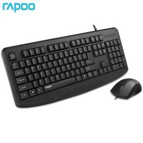 Rapoo NX1720  Wired Optical Keyboard Mouse Set Ergonomics Home Office Use Keyboard Mouse Set For Computer