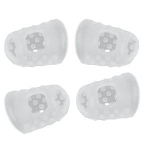 4pcs New Soft Silicone Guitar Thumb Finger Picks Protector Fingertips (Transparent XXS )