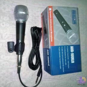 100XLR AUD-100XLR Professional Dynamic Unidirectional Microphone 3 Pin Wired Unidirectional Dynamic Corded Microphone High Output Neodymium Cartridge Excellent Intelligibility Audio Accessories