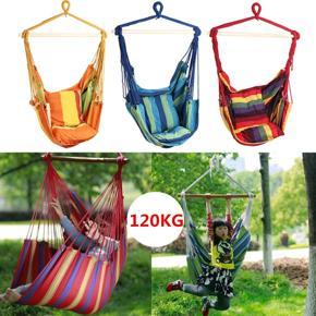 Deluxe Hammock Chair Hammocks Hanging Chair Swing Indoor Outdoor Camping #130*100*80cm - Rainbow bar 130 * 100 * 80cm